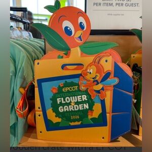 Disney Parks 2026 Epcot Flower & Garden Orange Bird & Spike Bee Backpack